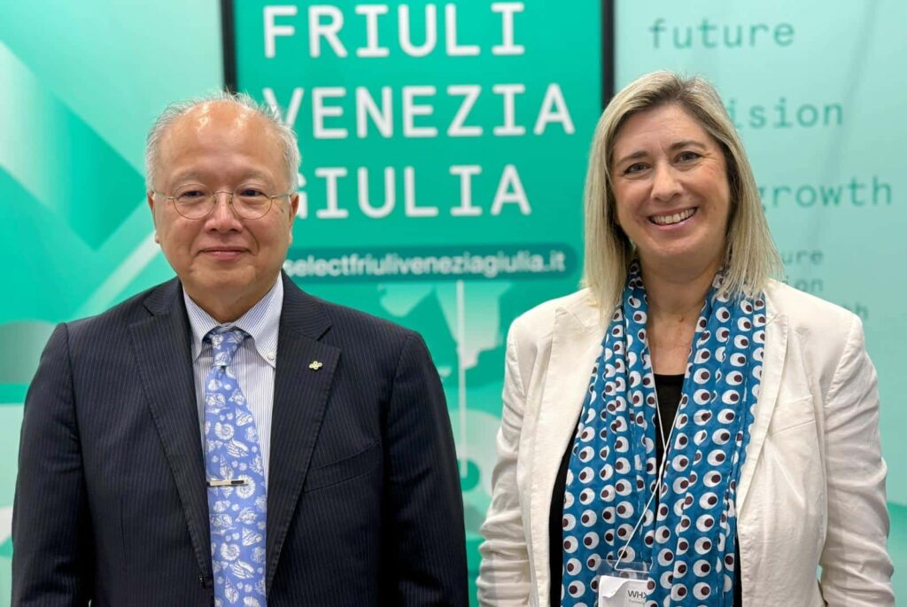L'assessore Cristina Amirante con Nobuhiko Yamaguchi, vicegovernatore della Prefettura di Osaka