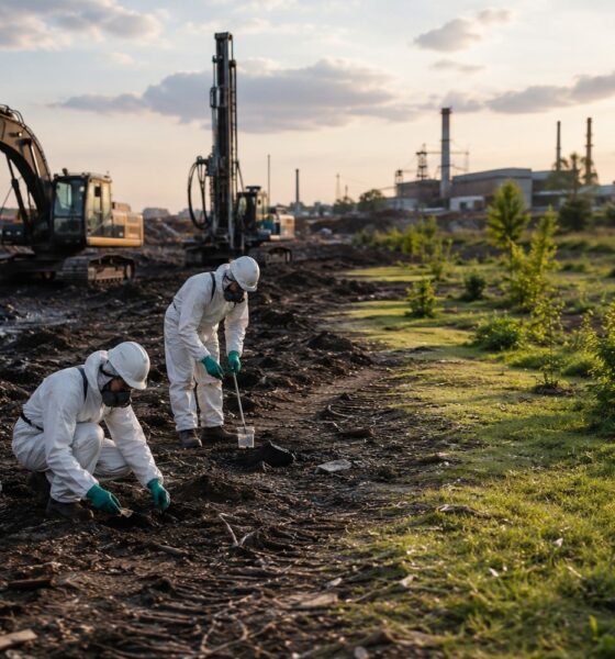 Operazioni di bonifica di un terreno
