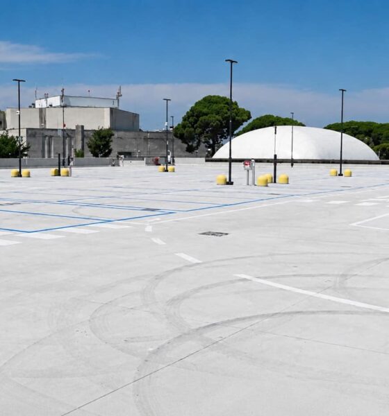 Una parte del nuovo parcheggio di Grado