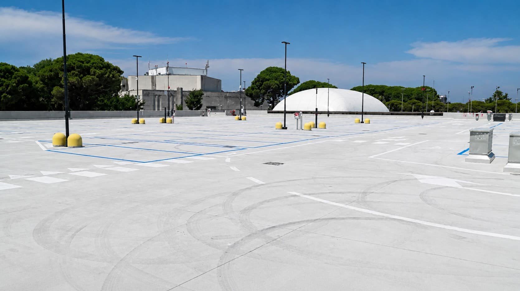 Una parte del nuovo parcheggio di Grado