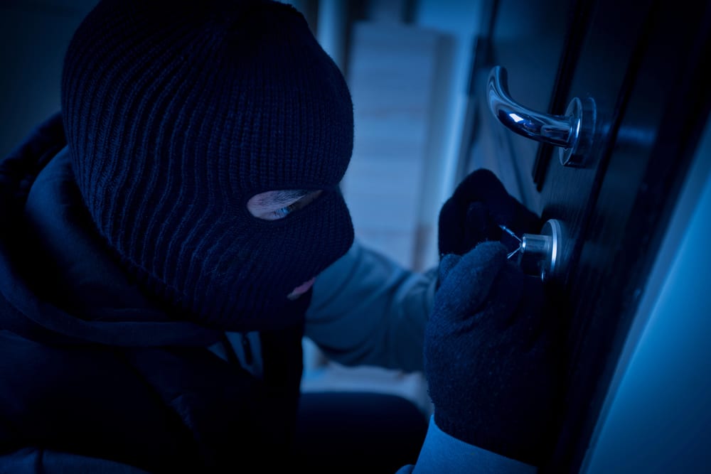Ladro cerca di entrare in casa