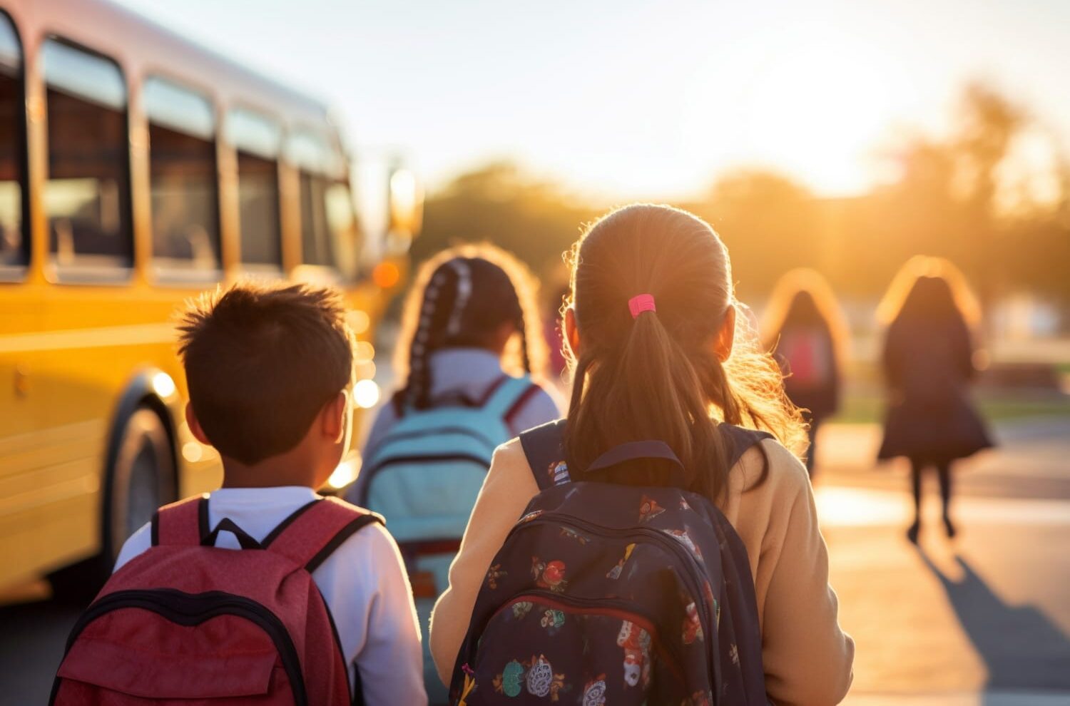 Bambini e scuolabus