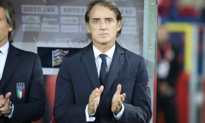 Roberto Mancini sulla panchina dell'Italia
