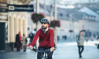 Lavoratore in bici