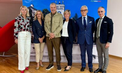 Gli assessori Sergio Emidio Bini e Barbara Zilli con i vertici di FVG Plus e la presidente di Friulia Federica Seganti