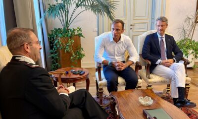 Il generale di brigata Gerardo Petitto, nuovo comandante della Legione Carabinieri Fvg, ricevuto dal governatore Massimiliano Fedriga con il portavoce Edoardo Petiziol