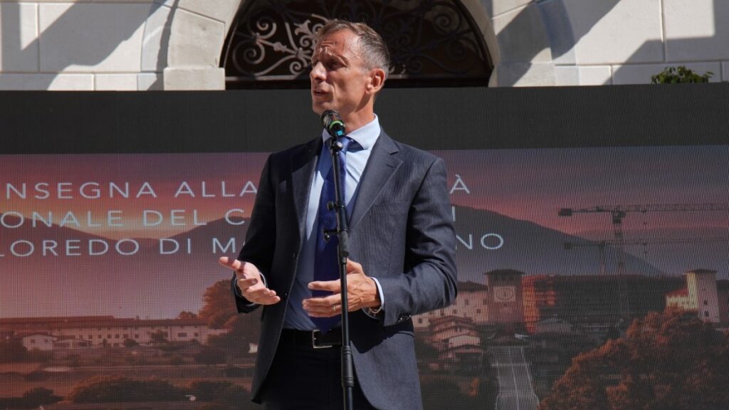 Il governatore Fedriga durante il suo intervento