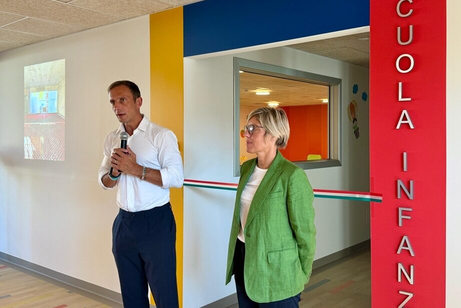 Il governatore Fedriga e l'assessore Zilli all'inaugurazione del nuovo polo dell'infanzia a Palmanova