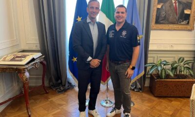 Il governatore Massimiliano Fedriga con Tiziano Bernard