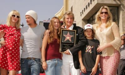Rod Stewart con la famiglia