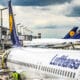 Aerei Lufthansa all'aeroporto di Francoforte