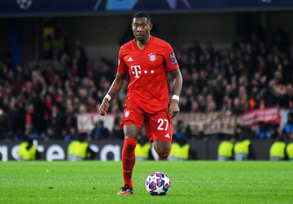 David Alaba con la maglia del Bayern Monaco