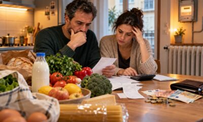 Inflazione - coppia alle prese con le spese domestiche
