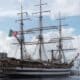 La nave scuola della Marina Militare Amerigo Vespucci a Trieste