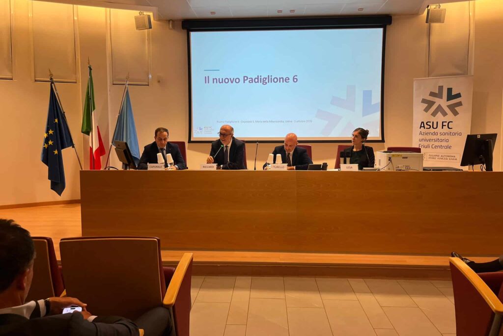 L'intervento dell'assessore regionale Riccardo Riccardi durante la conferenza stampa svoltasi a Udine