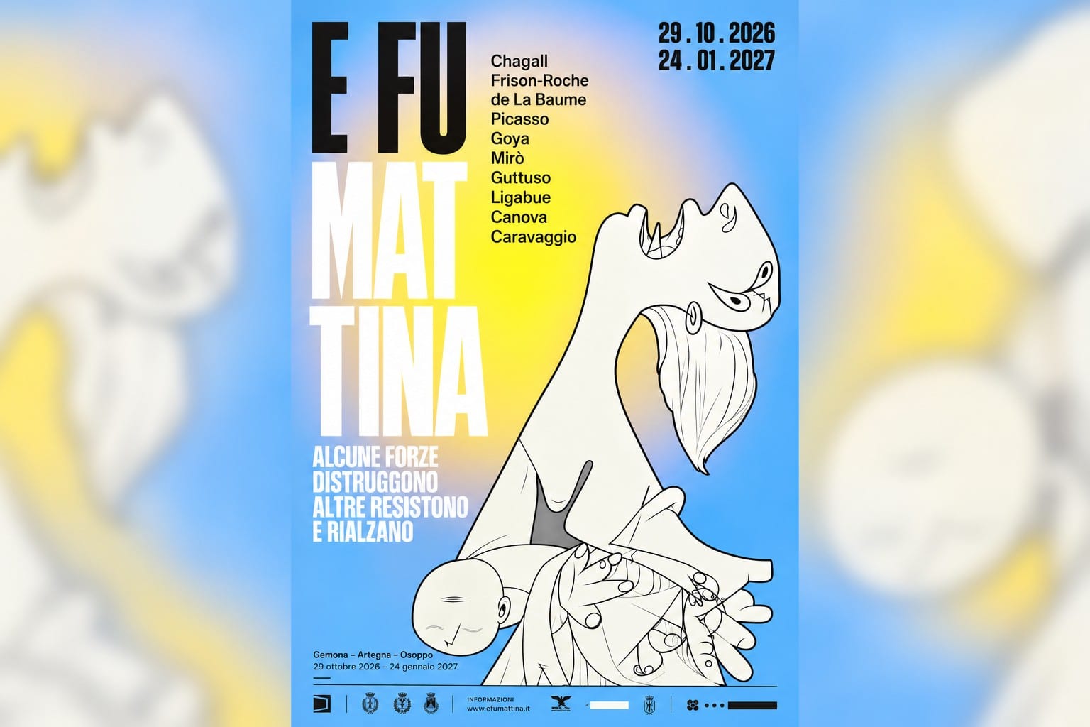 Manifesto della mostra "E fu mattina"