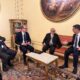 Il vicegovernatore del Friuli Venezia Giulia con delega alla Cultura, Mario Anzil, con l'ambasciatore d'Italia in Repubblica Ceca, Alessandro Gaudiano, e la delegazione italiana
