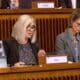 L'assessore regionale Cristina Amirante, a sinistra, illustra in IV Commissione il nuovo bando per imprese edili