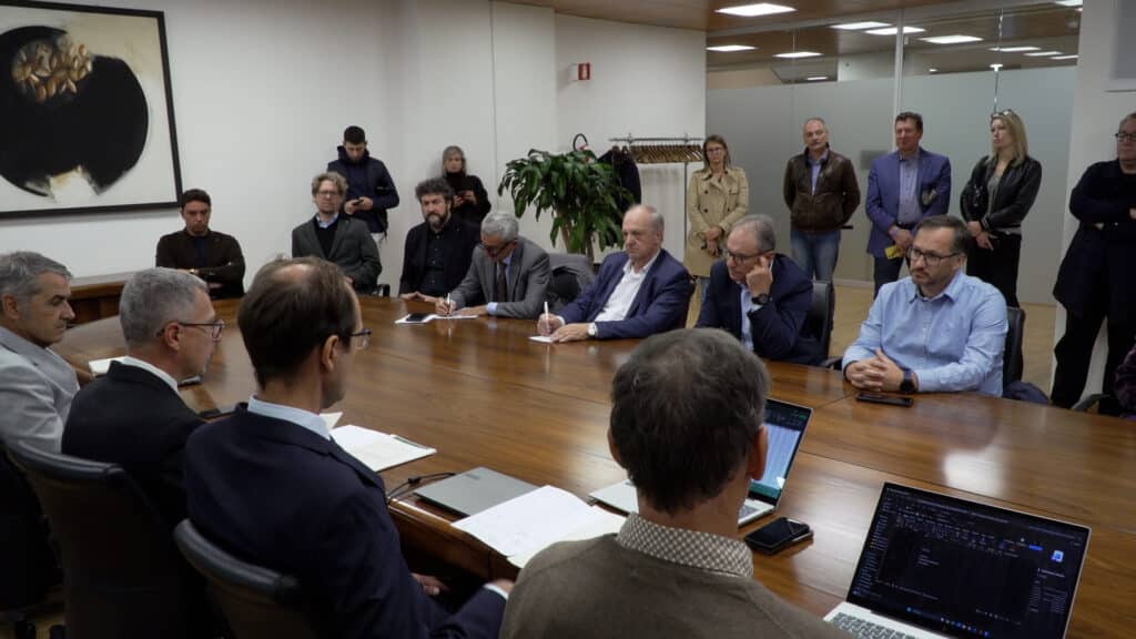 L'assessore regionale alle Risorse agroalimentari, forestali e ittiche Stefano Zannier alla presnetazione della misura sul caro carburanti in agricoltura