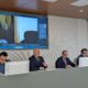 Un momento dell'incontro sulla vertenza Electrolux con l'assessore Sergio Emidio Bini e l'assessore Alessia Rosolen in videocollegamento.