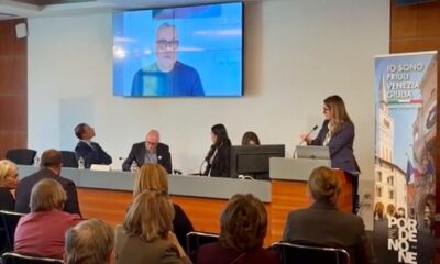 L'assessore Bini in videoconferenza durante il suo intervento