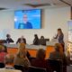 L'assessore Bini in videoconferenza durante il suo intervento