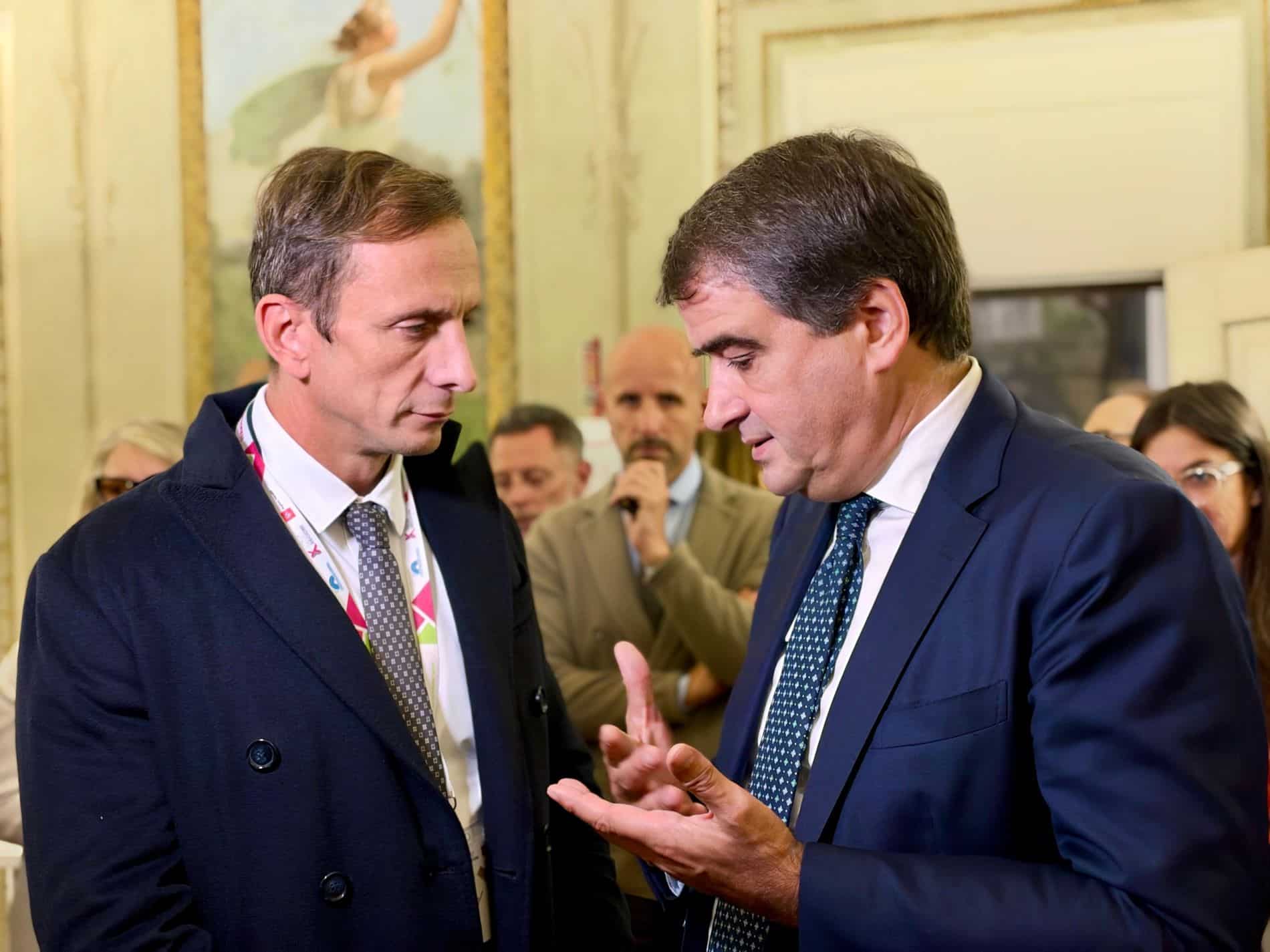 Il governatore Fedriga con il vicepresidente esecutivo della Commissione europea per la Coesione e le riforme Raffaele Fitto
