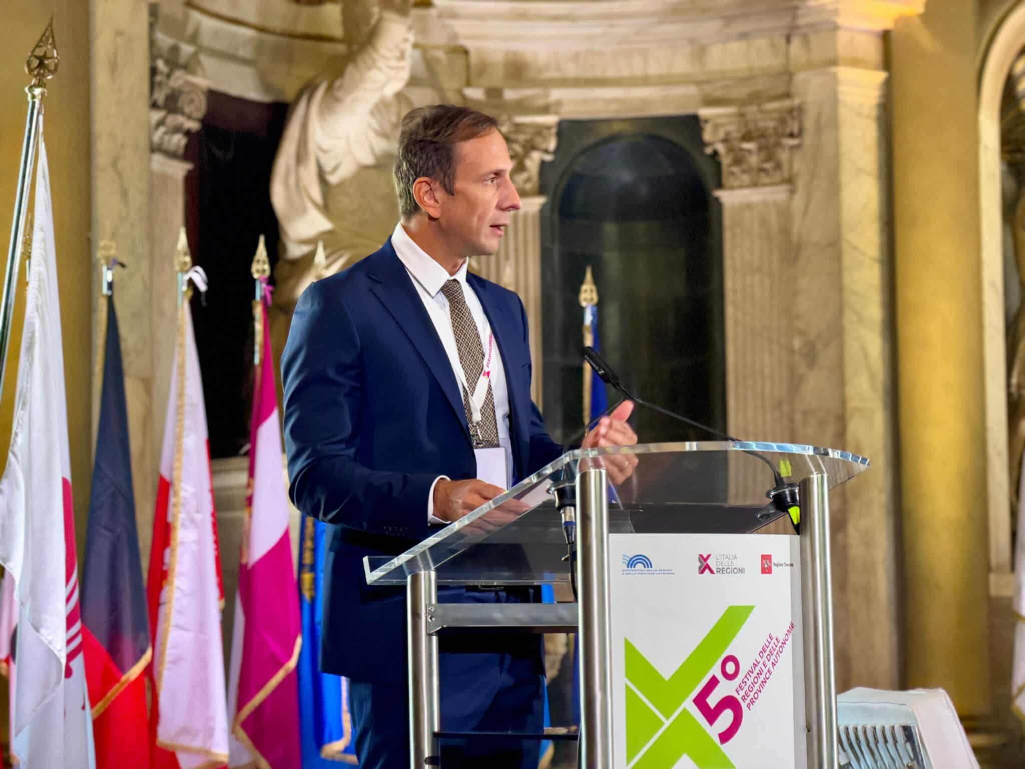 L'intervento del governatore del Friuli Venezia Giulia e presidente della Conferenza delle Regioni Massimiliano Fedriga in chiusura del Festival svoltosi a Firenze