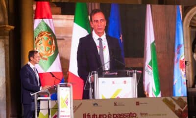 L'intervento del presidente della Conferenza delle Regioni e delle Province autonome e governatore del Friuli Venezia Giulia Massimiliano Fedriga (foto Conferenza delle Regioni)