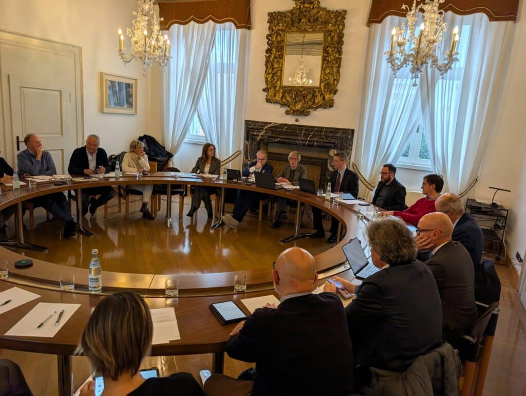 Un momento della riunione del Consiglio di amministrazione di TEC4I FVG - Friuli Innovazione, nella sede di Confindustria a Udine.