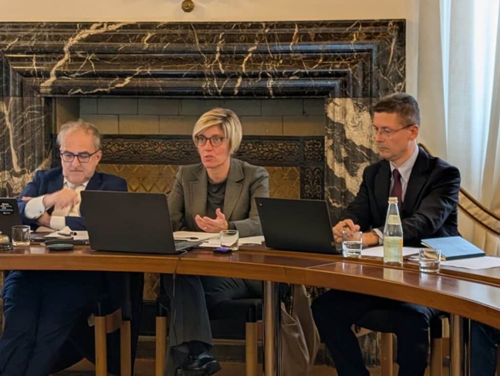 Un momento della riunione del Consiglio di amministrazione di TEC4I FVG - Friuli Innovazione, nella sede di Confindustria a Udine.