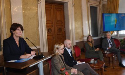 L'assessore regionale al Lavoro, formazione, istruzione, ricerca, università e famiglia, Alessia Rosolen, all'evento "Ricerca e innovazione in Friuli Venezia Giulia - Forza e potenzialità nell'Horizon Europe di oggi e di domani"