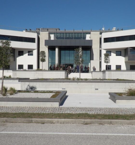 Il nuovo ingresso della palazzina direzionale dell'Interporto di Pordenone