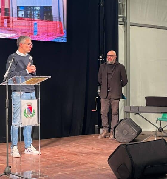 L'intervento dell'assessore regionale alle Autonomie Locali Pierpaolo Roberti alla cerimonia di inaugurazione della Scuola secondaria di primo grado di Fiume Veneto "Dante Alighieri"