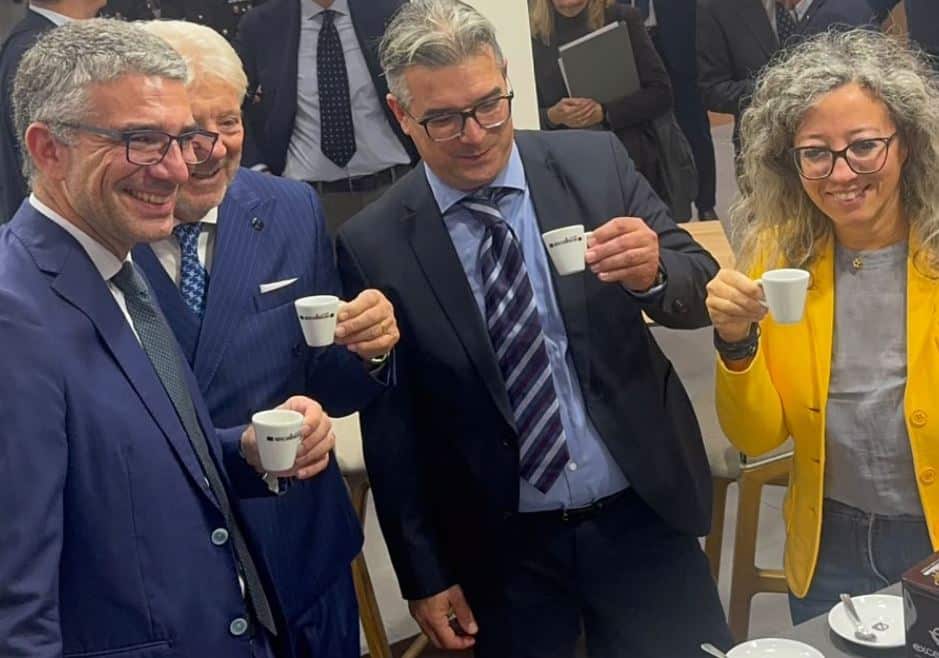 Un momento della visita agli espositori di Triestespresso Expo.